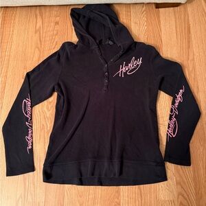 Harley-Davidson Black Hoodie with Pink Tag